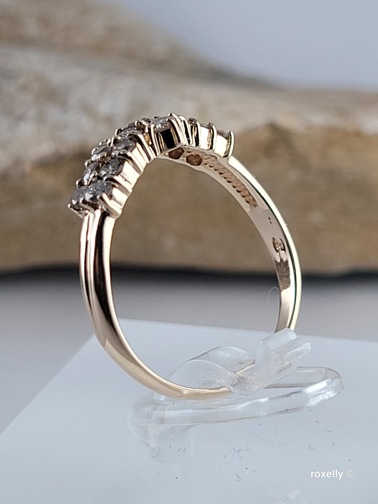 ❤️14k Size 7 Exquisite Solid Yellow Gold Genuine Diamonds Ring!