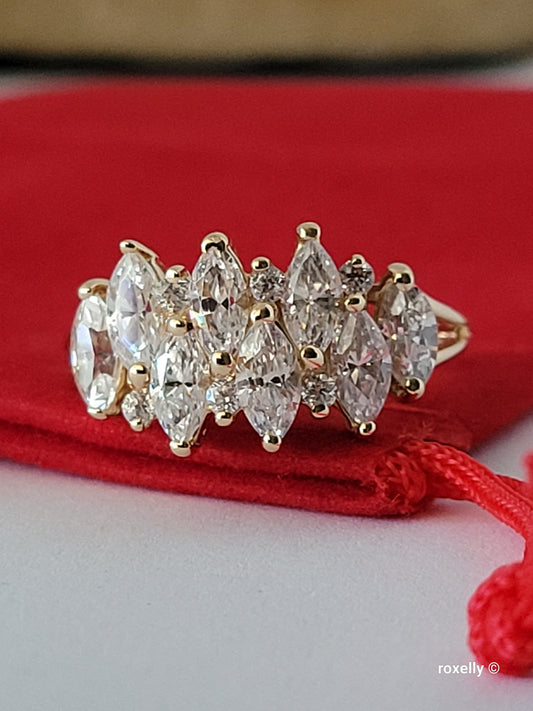 ❤️14k Size 8.75 Precious Solid Yellow Gold Cubic Zirconia Ring!