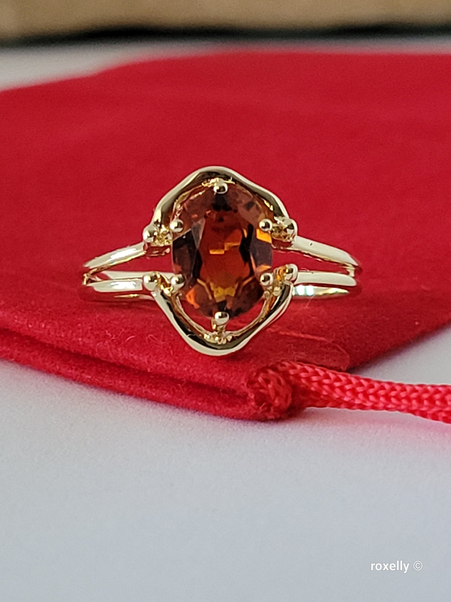 ❤️14k Size 5.5 Precious Solid Yellow Gold Madeira Citrine Ring!