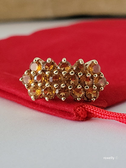 ❤️14k Size 6 Beautiful Solid Yellow Gold Citrine Cocktail Ring!