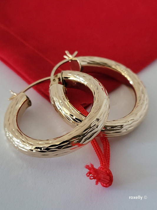 ❤️14k Precious Solid Yellow Gold Hoop Earrings!