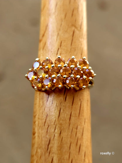 ❤️14k Size 6 Beautiful Solid Yellow Gold Citrine Cocktail Ring!