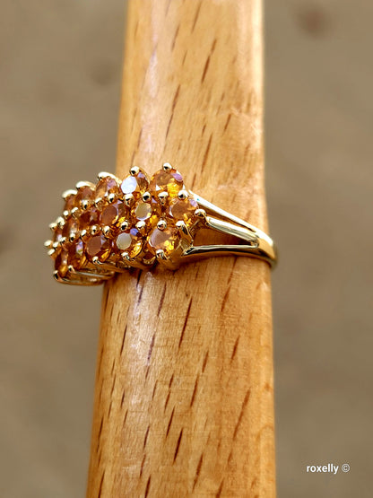 ❤️14k Size 6 Beautiful Solid Yellow Gold Citrine Cocktail Ring!