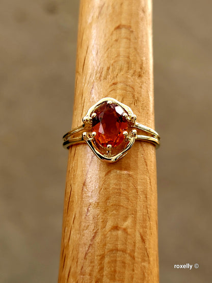 ❤️14k Size 5.5 Precious Solid Yellow Gold Madeira Citrine Ring!