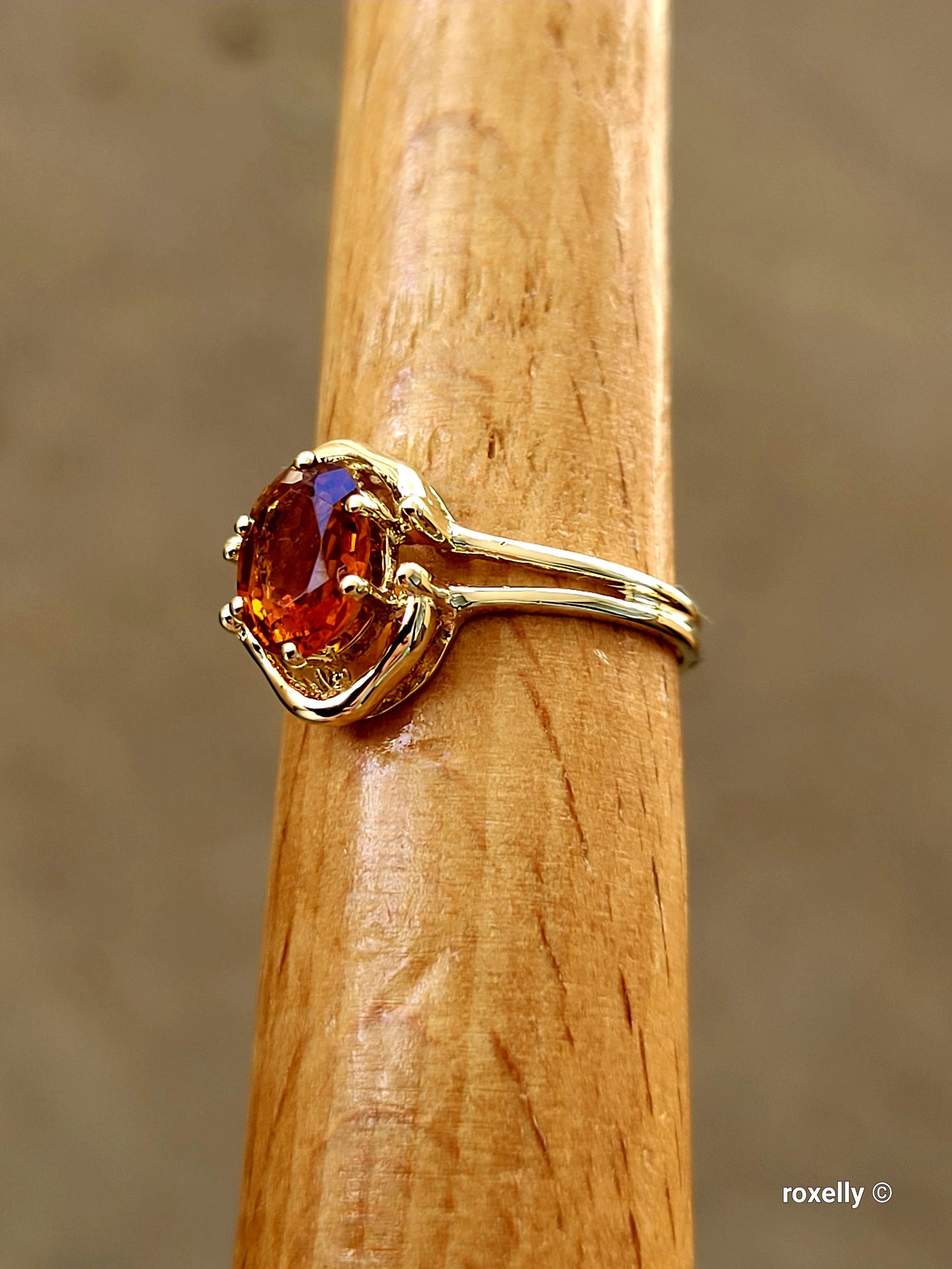 ❤️14k Size 5.5 Precious Solid Yellow Gold Madeira Citrine Ring!