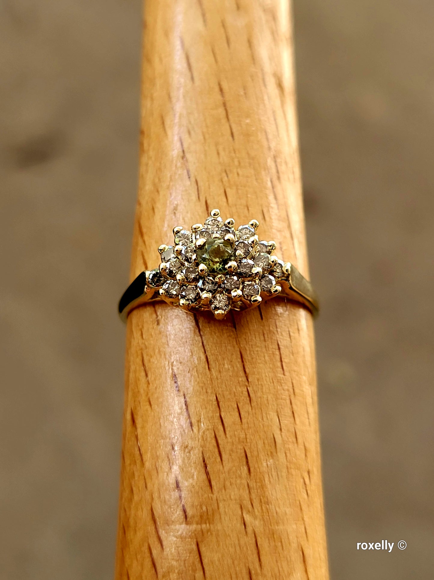 ❤️14k Size 6.25 Vintage Solid Yellow Gold Amethyst and Genuine Diamonds Ring!