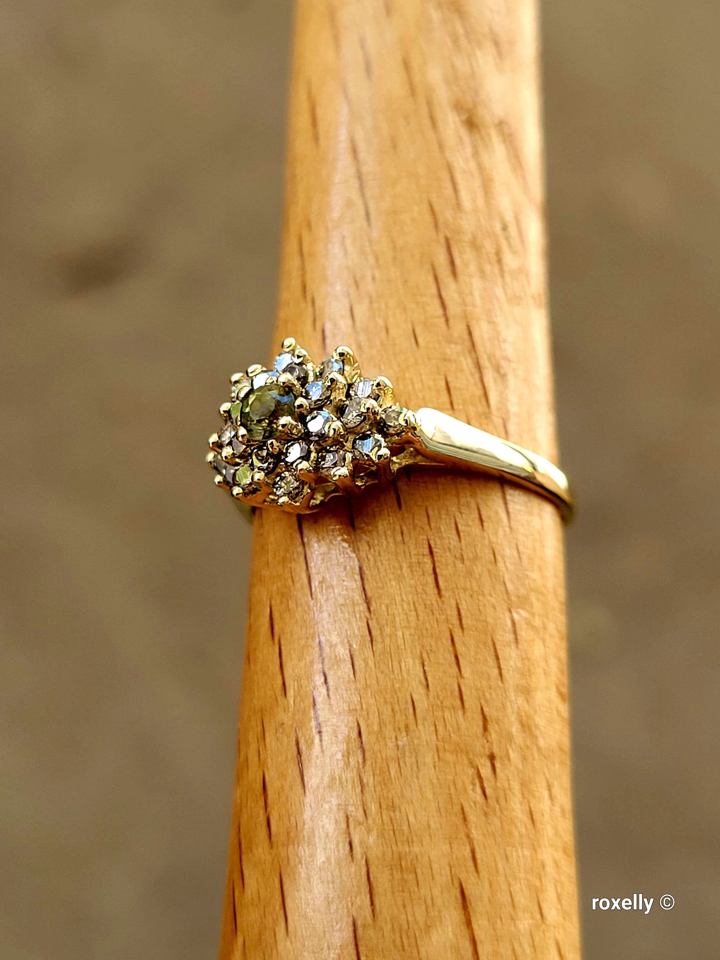 ❤️14k Size 6.25 Vintage Solid Yellow Gold Amethyst and Genuine Diamonds Ring!