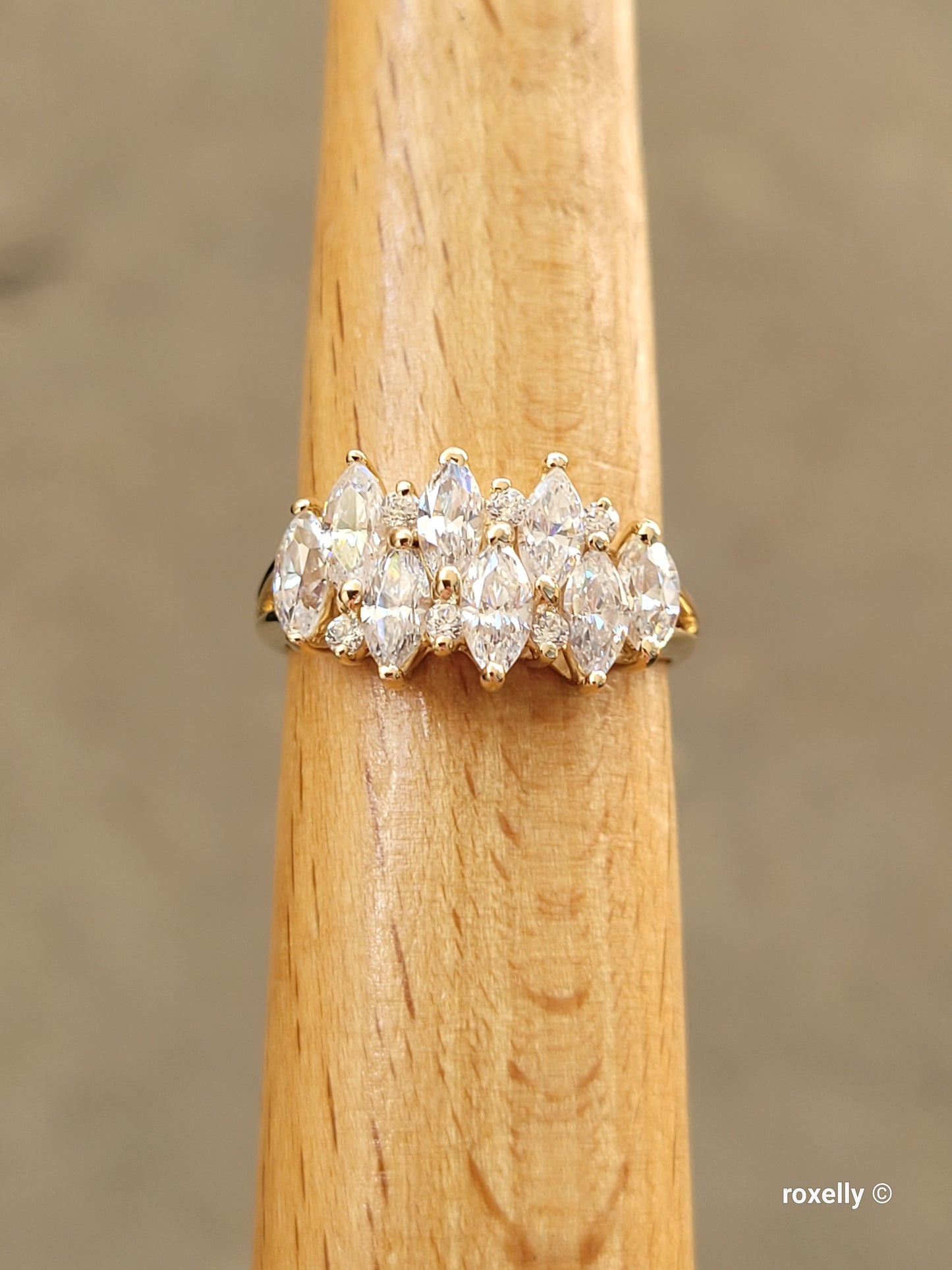 ❤️14k Size 8.75 Precious Solid Yellow Gold Cubic Zirconia Ring!