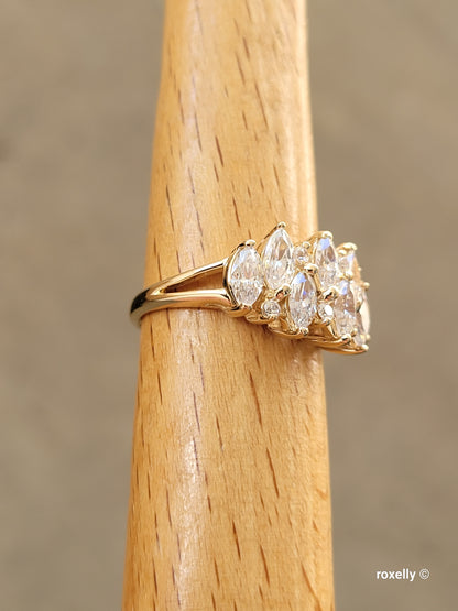 ❤️14k Size 8.75 Precious Solid Yellow Gold Cubic Zirconia Ring!