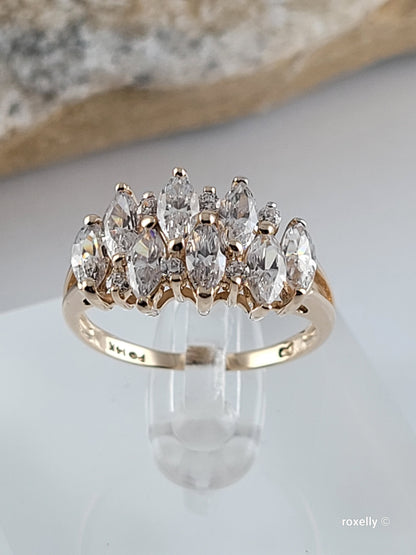 ❤️14k Size 8.75 Precious Solid Yellow Gold Cubic Zirconia Ring!