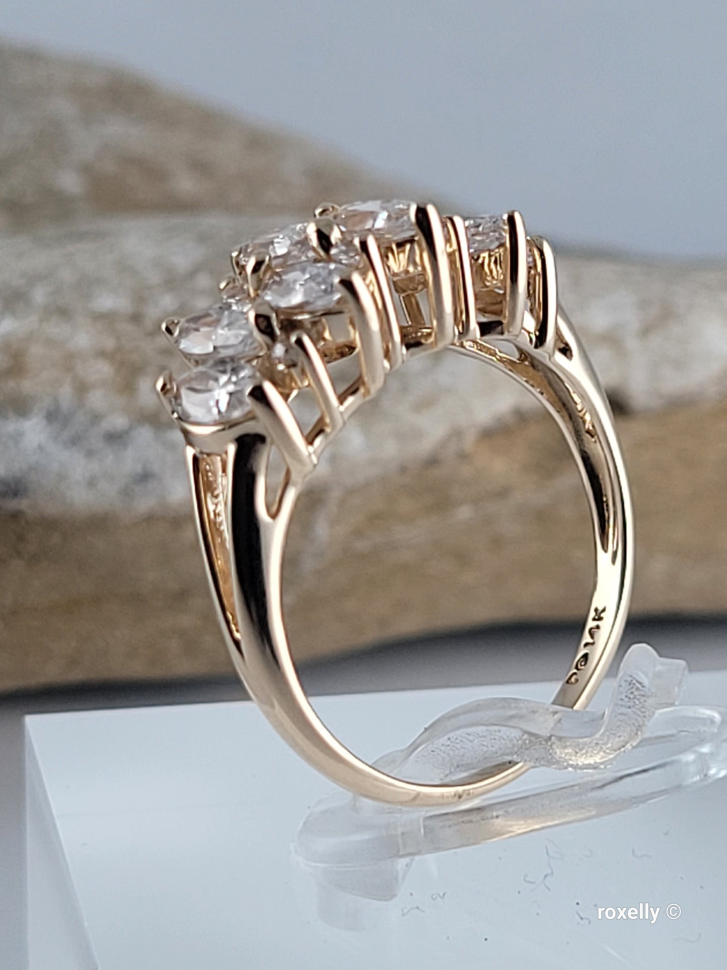 ❤️14k Size 8.75 Precious Solid Yellow Gold Cubic Zirconia Ring!