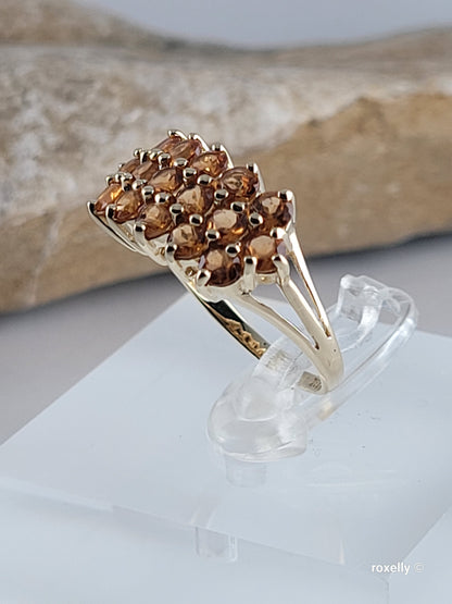 ❤️14k Size 6 Beautiful Solid Yellow Gold Citrine Cocktail Ring!