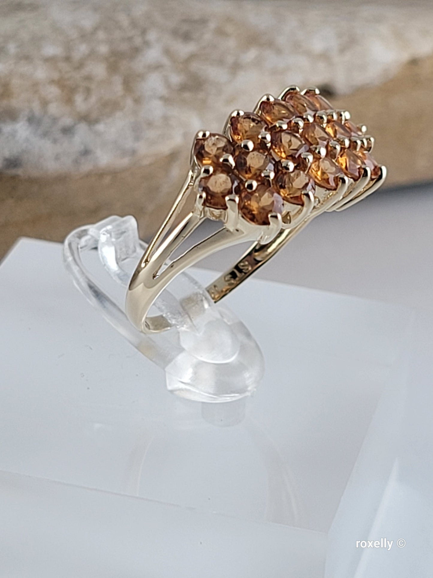 ❤️14k Size 6 Beautiful Solid Yellow Gold Citrine Cocktail Ring!