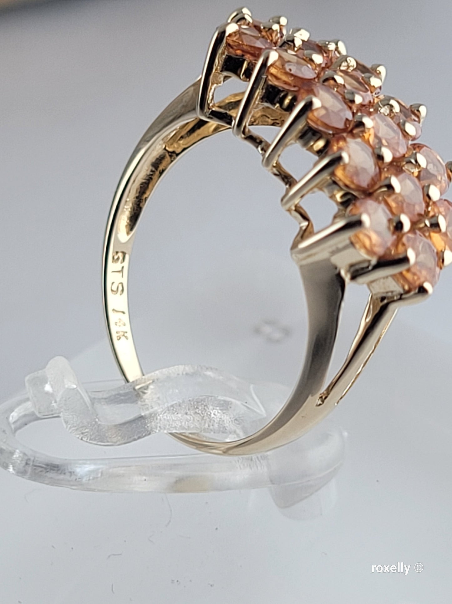 ❤️14k Size 6 Beautiful Solid Yellow Gold Citrine Cocktail Ring!