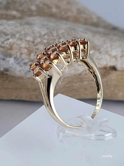 ❤️14k Size 6 Beautiful Solid Yellow Gold Citrine Cocktail Ring!