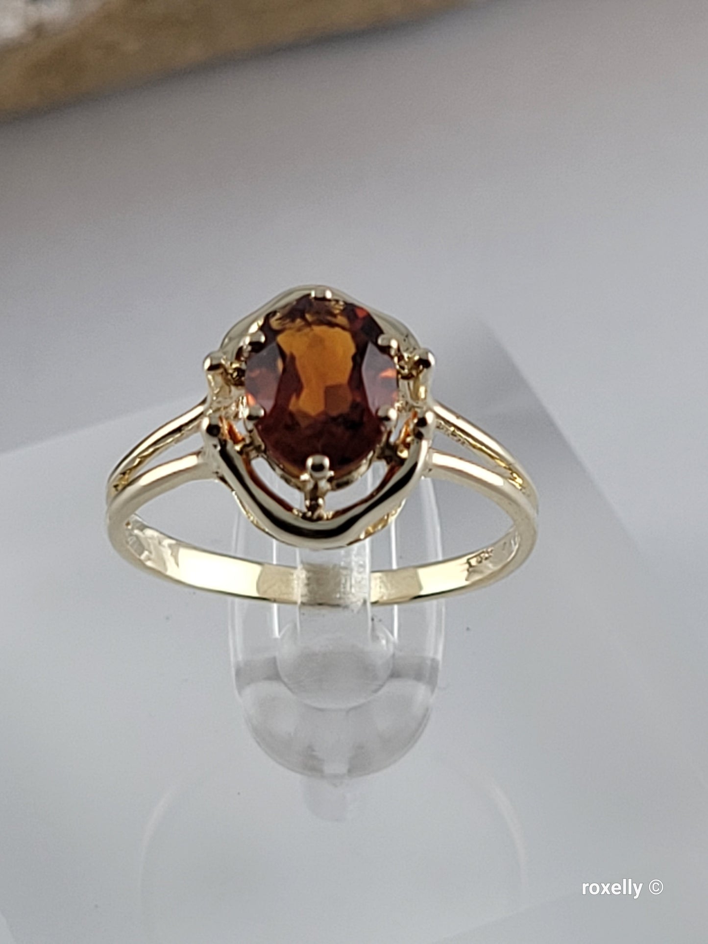 ❤️14k Size 5.5 Precious Solid Yellow Gold Madeira Citrine Ring!