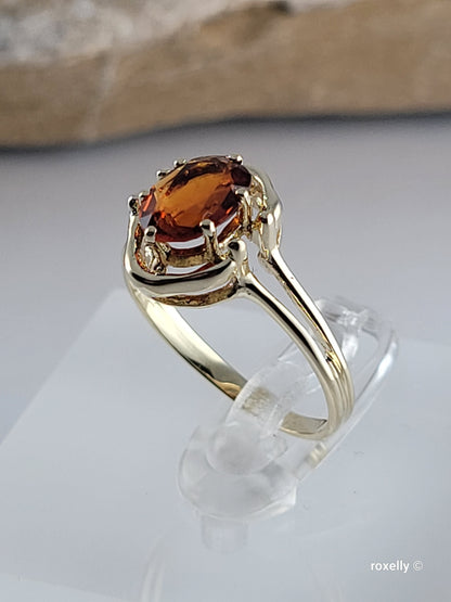 ❤️14k Size 5.5 Precious Solid Yellow Gold Madeira Citrine Ring!