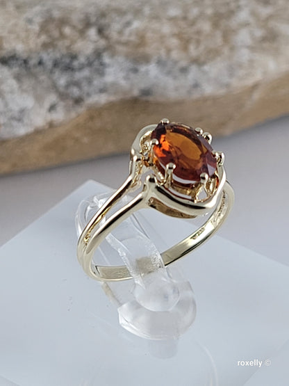❤️14k Size 5.5 Precious Solid Yellow Gold Madeira Citrine Ring!