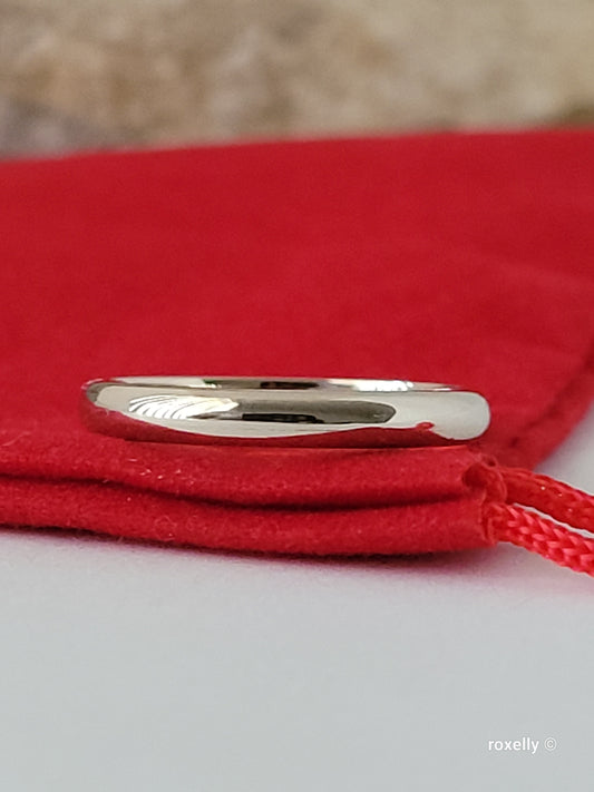 ❤️14k Size 6.75 Beautiful Solid White Gold Band Ring!