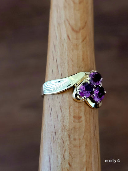 ❤️18k Size 6.75 Precious Solid Yellow Gold Tourmaline and Genuine Diamond Ring!