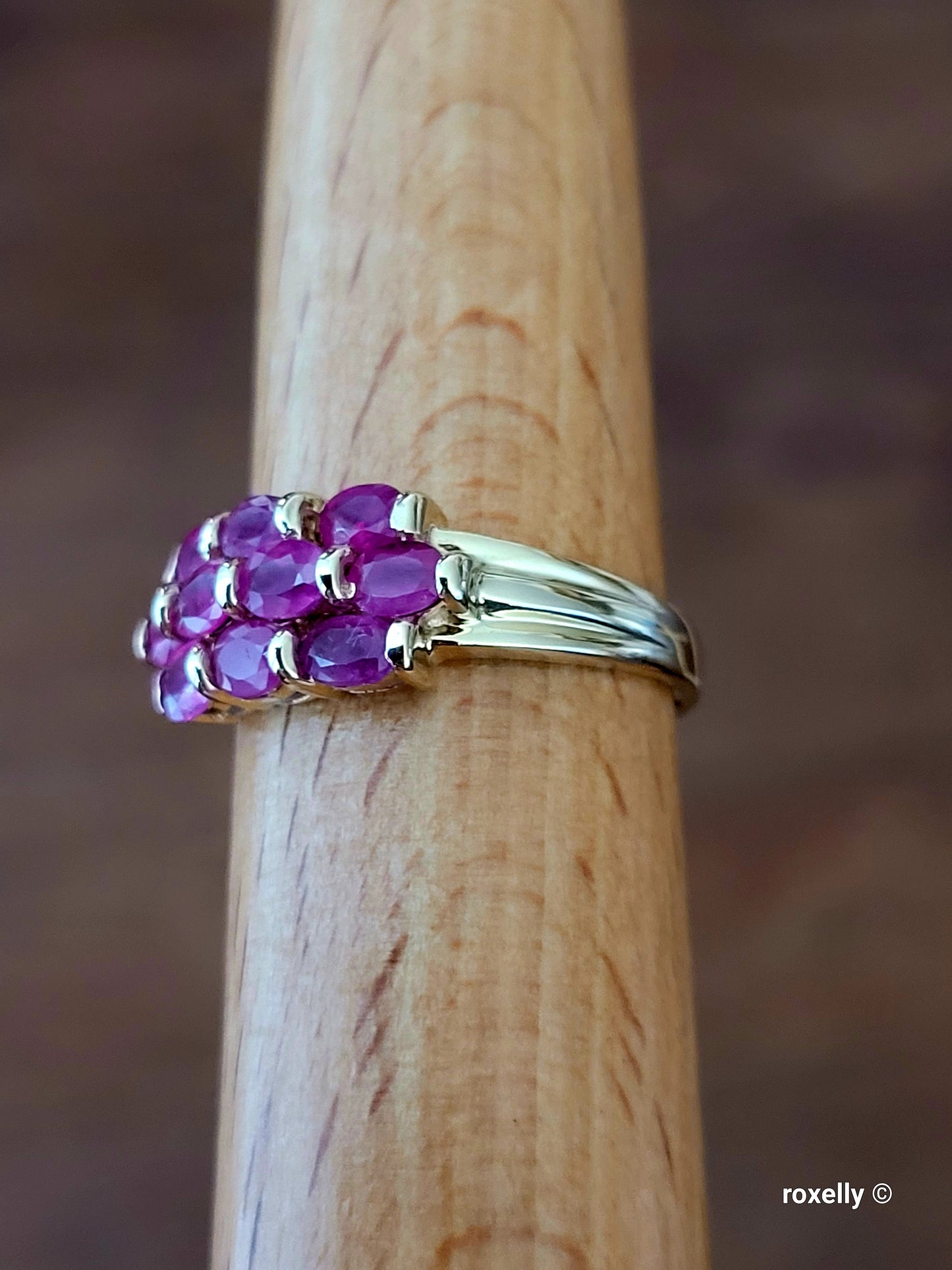 ❤️10k Size 9 Beautiful Solid Yellow Gold Rubies Gemstones Ring!
