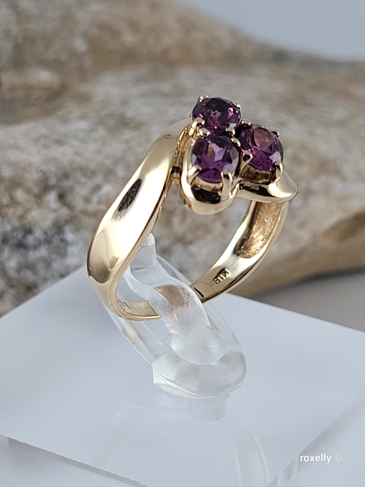 ❤️18k Size 6.75 Precious Solid Yellow Gold Tourmaline and Genuine Diamond Ring!