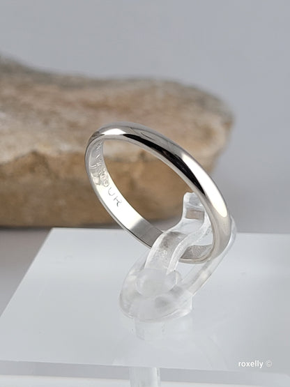 ❤️14k Size 6.75 Beautiful Solid White Gold Band Ring!