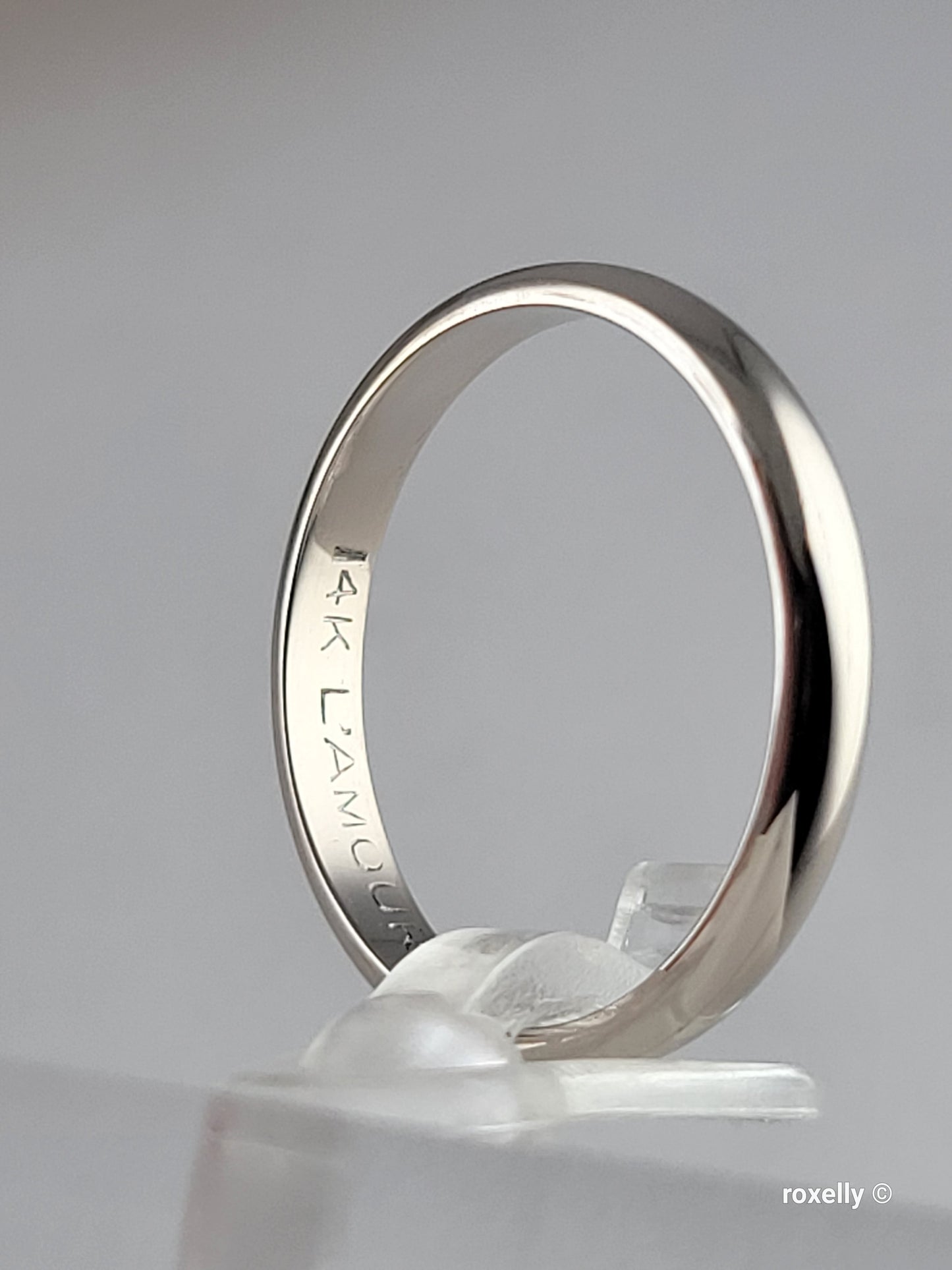 ❤️14k Size 6.75 Beautiful Solid White Gold Band Ring!