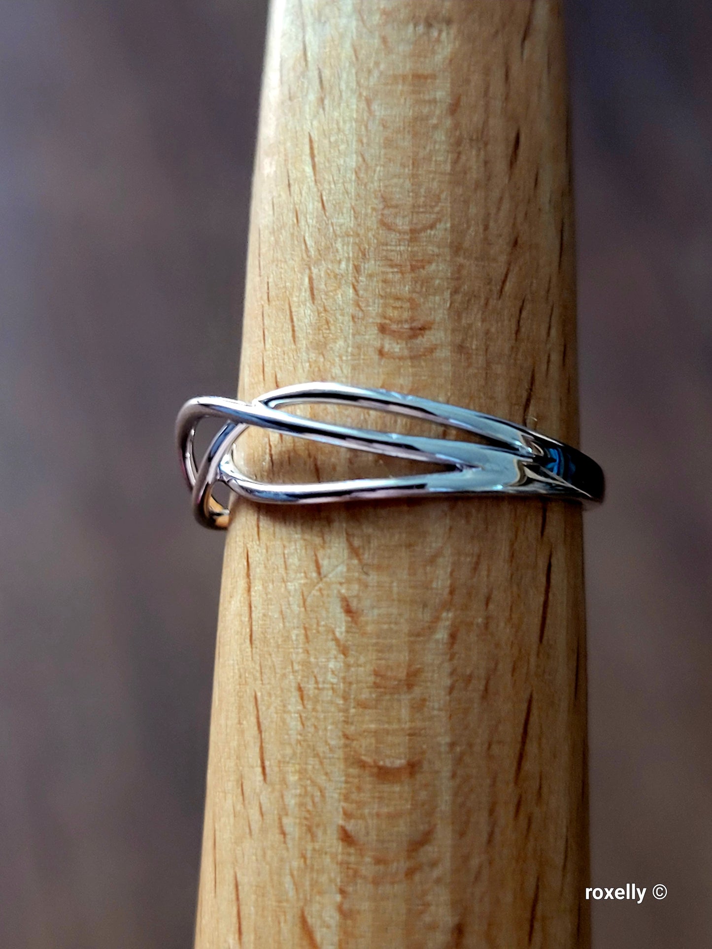 ❤️14k Size 8 Precious Solid White Gold Open Design Ring!