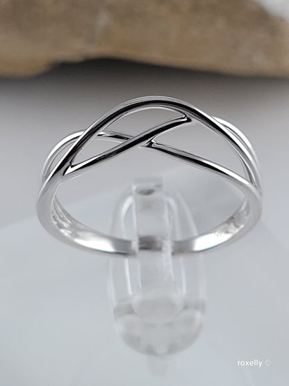 ❤️14k Size 8 Precious Solid White Gold Open Design Ring!