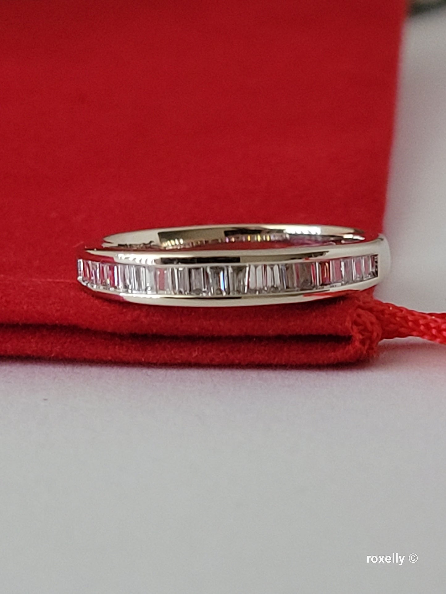 ❤️14k Size 6.5 Precious Solid White Gold Genuine Diamond Band Ring!
