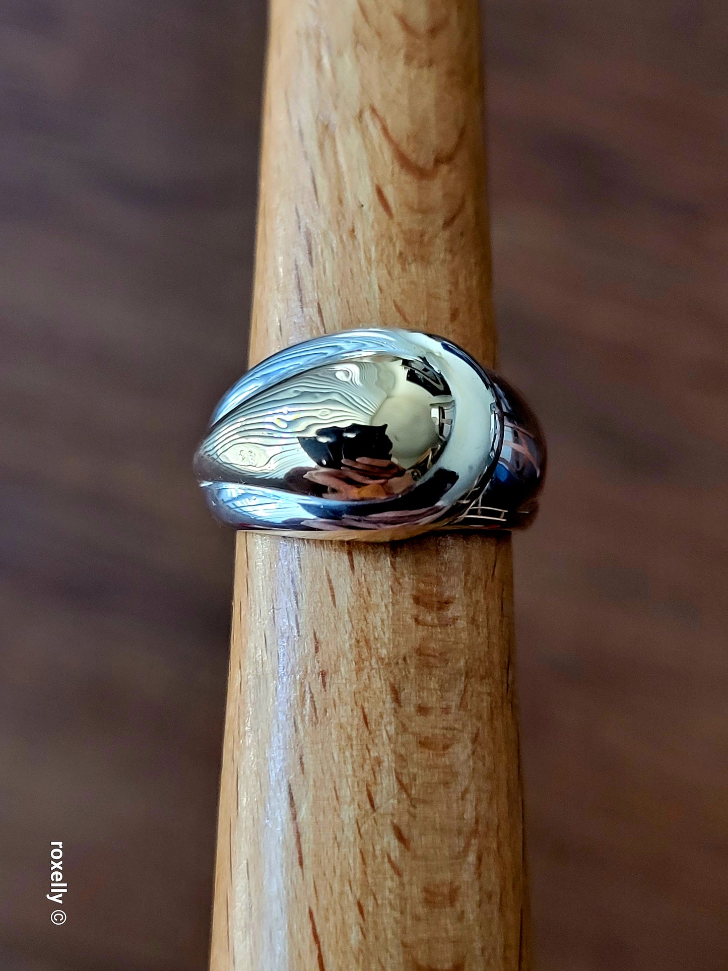 ❤️925 Size 7 Beautiful Sterling Silver and 14k Solid Gold Dome Ring!