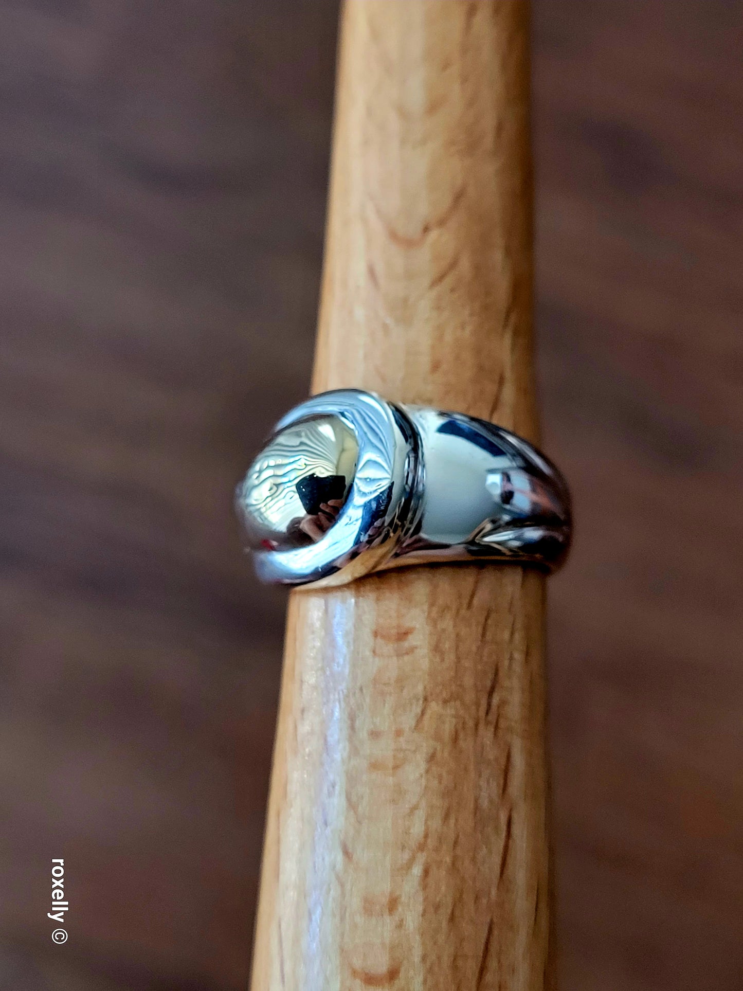 ❤️925 Size 7 Beautiful Sterling Silver and 14k Solid Gold Dome Ring!