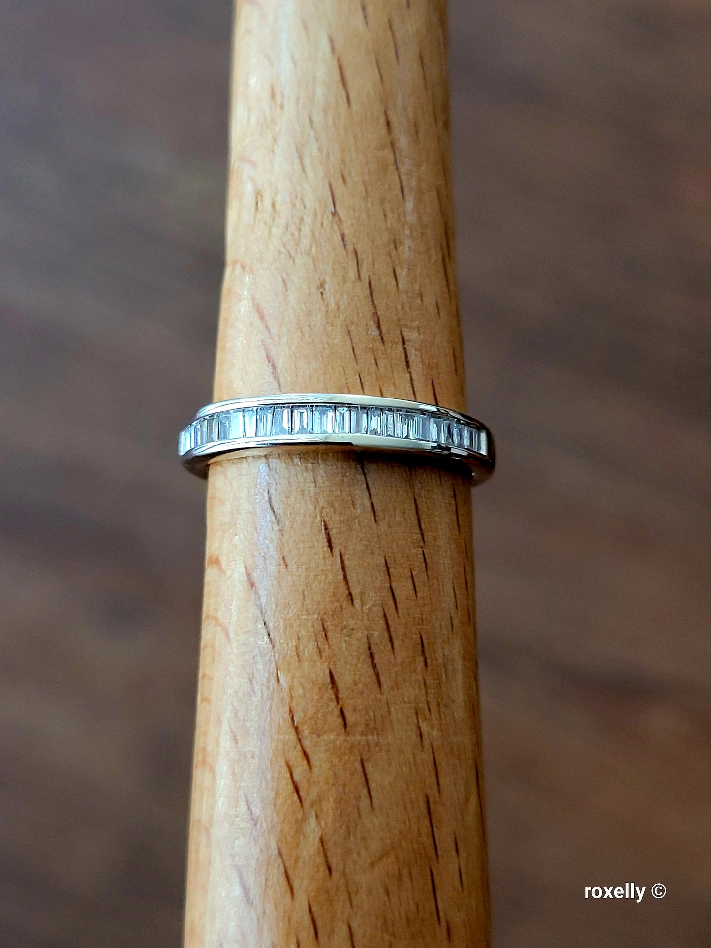 ❤️14k Size 6.5 Precious Solid White Gold Genuine Diamond Band Ring!