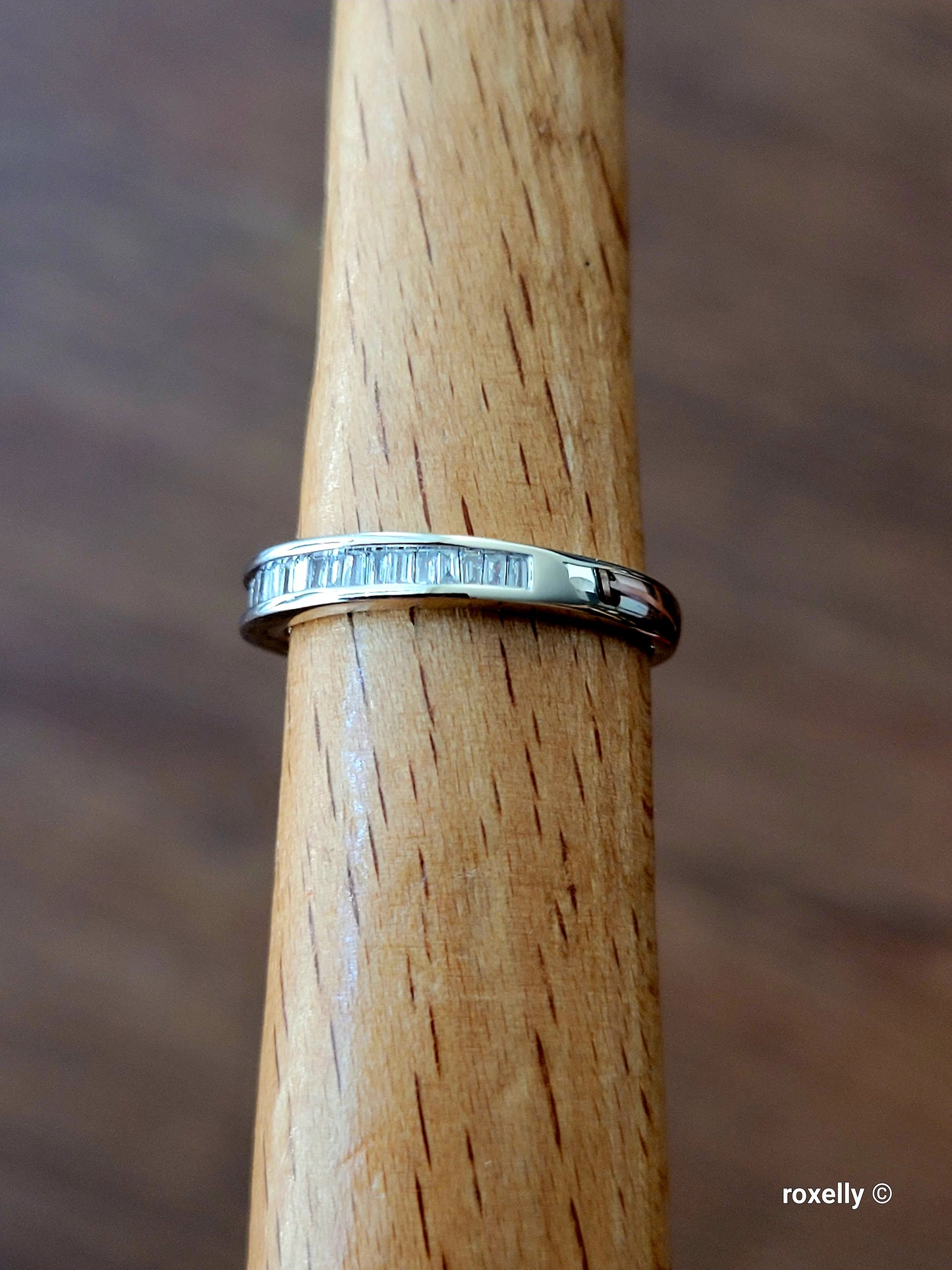 ❤️14k Size 6.5 Precious Solid White Gold Genuine Diamond Band Ring!