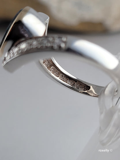 ❤️925 Size 7.75 Precious Sterling Silver and Solid Yellow Gold Topaz, and Mosaic Opal Ring!