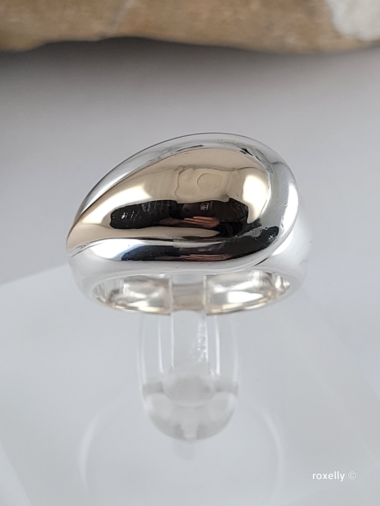 ❤️925 Size 7 Beautiful Sterling Silver and 14k Solid Gold Dome Ring!