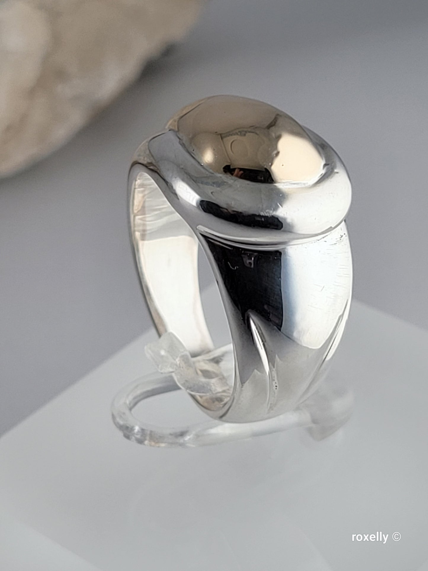 ❤️925 Size 7 Beautiful Sterling Silver and 14k Solid Gold Dome Ring!