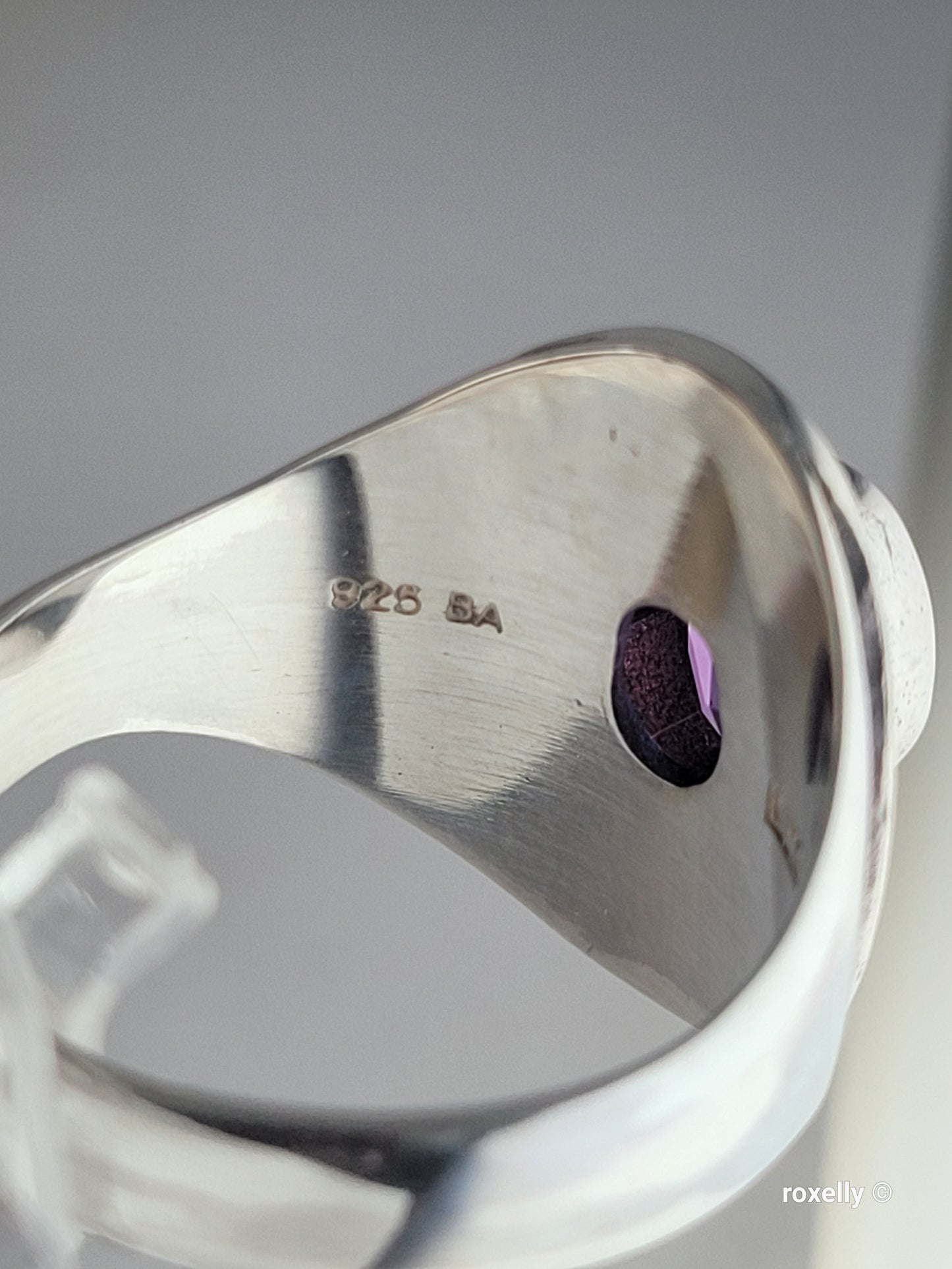 ❤️925 Size 10 Gorgeous Sterling Silver and 18k Solid Yellow Gold Amethyst Ring!