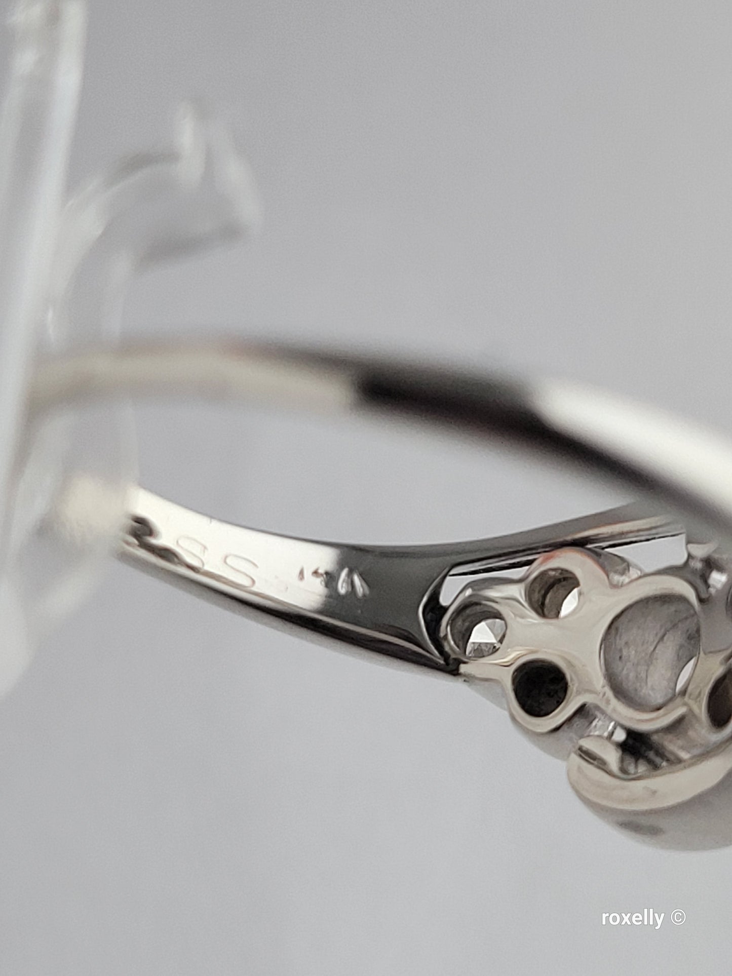 ❤️14k Size 6.5 Precious Solid White Gold Genuine Diamond Ring!