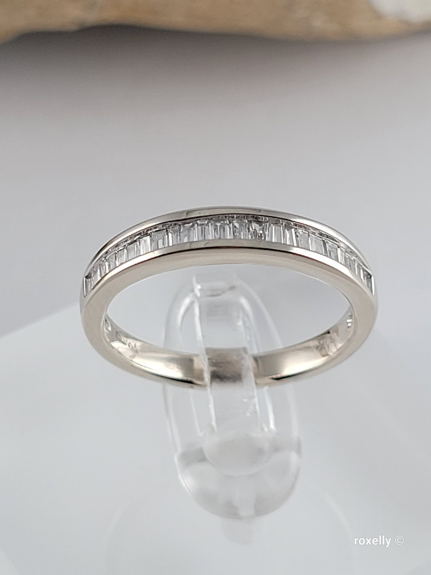 ❤️14k Size 6.5 Precious Solid White Gold Genuine Diamond Band Ring!