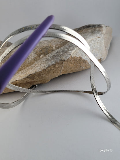 925 Sterling Silver Herringbone Necklace Made in Italy
