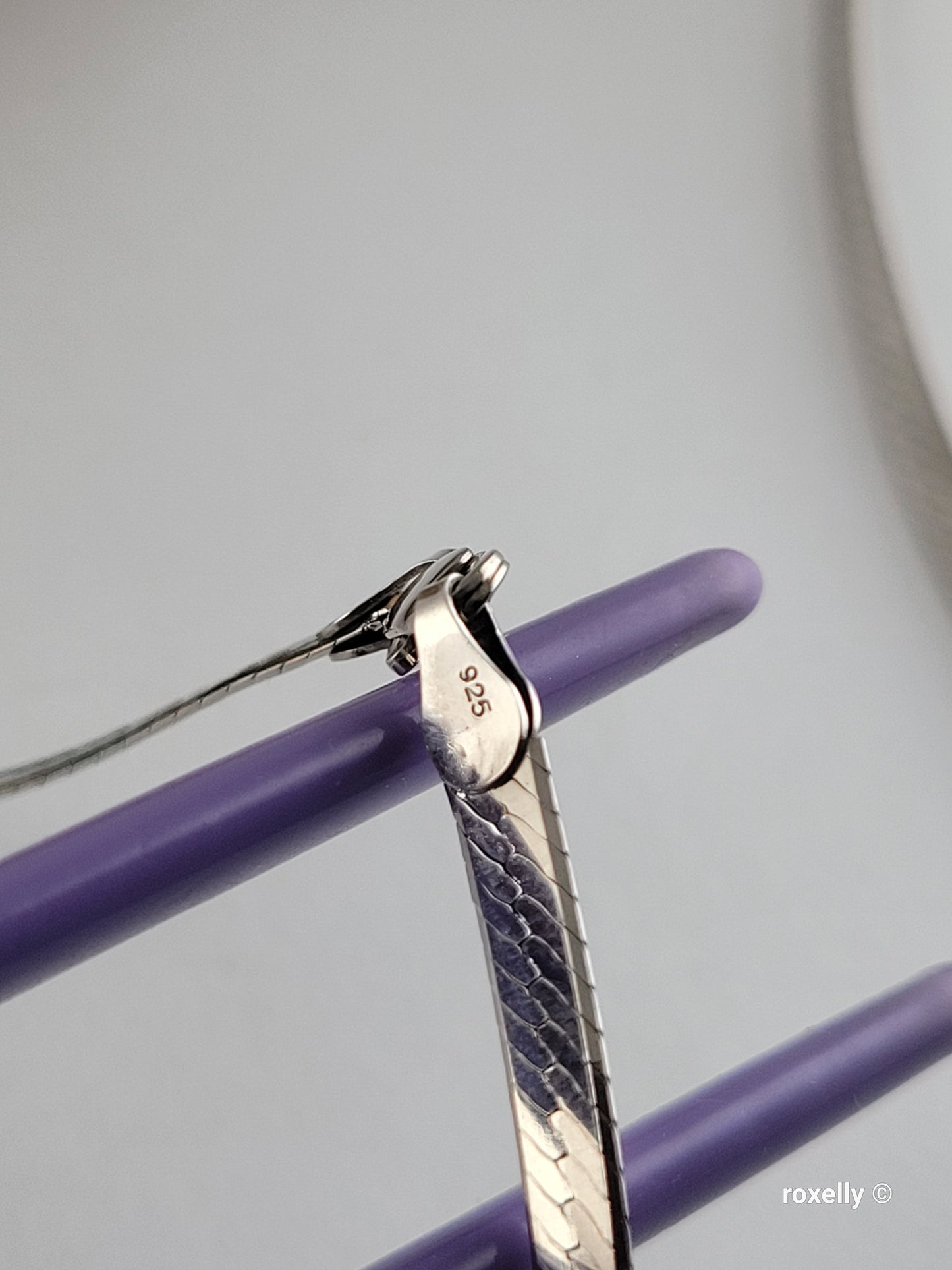 925 Sterling Silver Herringbone Necklace Made in Italy