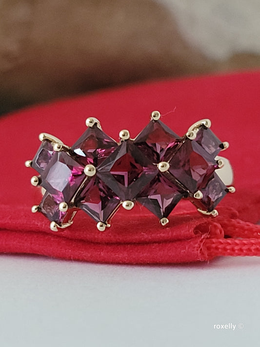 14k Yellow Gold Tourmaline Gemstone Ring Size 8 Solid Gold!