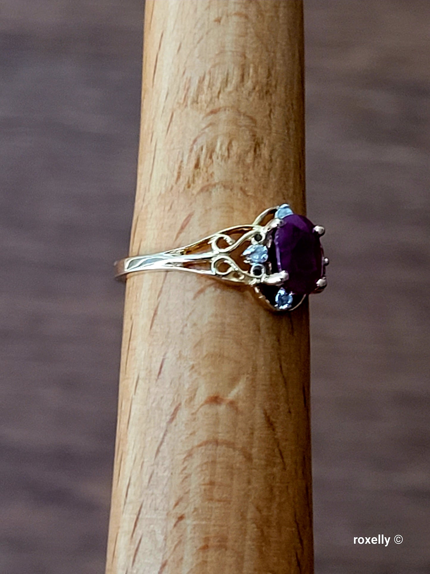 14k Yellow Gold Ruby Diamonds Ring Size 6 Solid Gold!