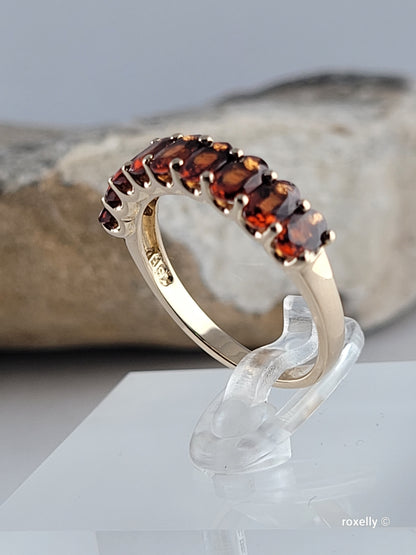 14k Yellow Gold Citrine Madeira Ring Size 8 Solid Gold