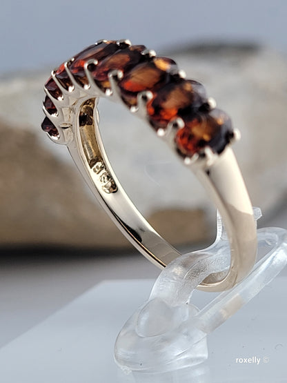 14k Yellow Gold Citrine Madeira Ring Size 8 Solid Gold