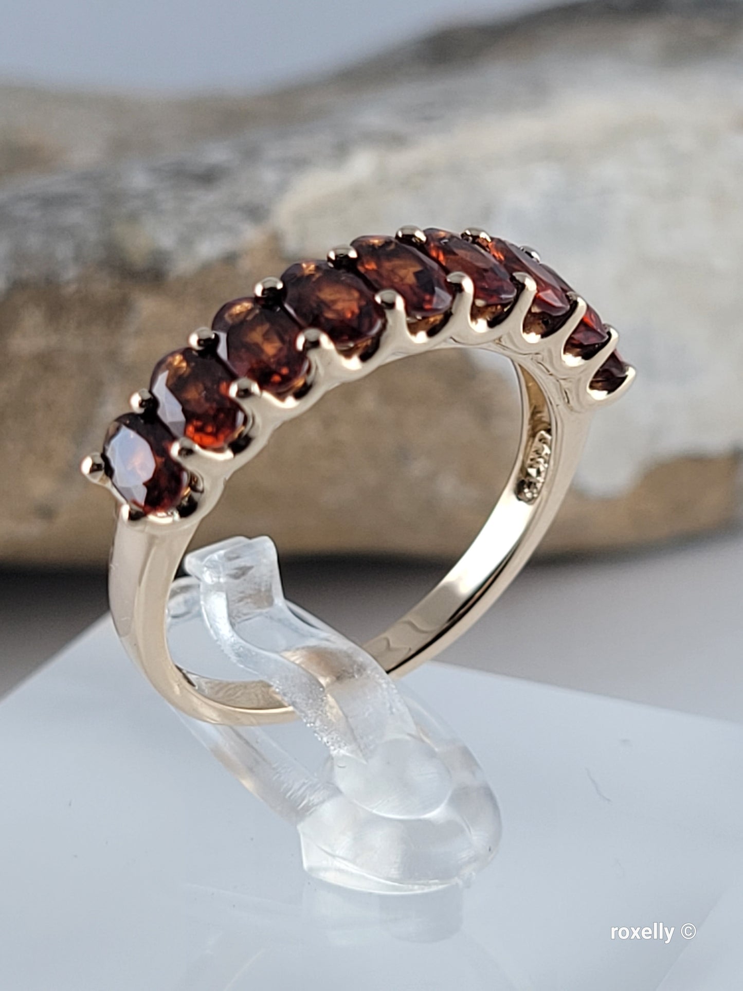 14k Yellow Gold Citrine Madeira Ring Size 8 Solid Gold