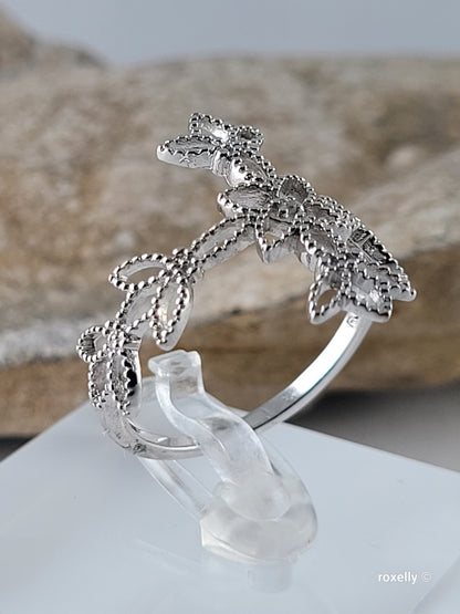 ❤️925 Cross-Shaped Diamond Ring Size 10 Sterling Silver
