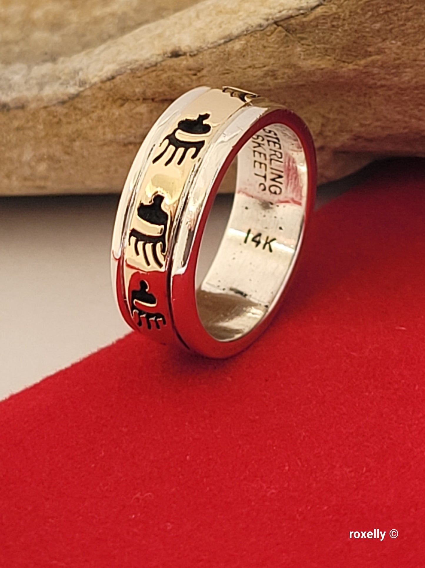 925 Sterling Silver and 14K Yellow Gold Ring Size 5